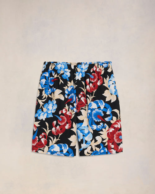 Printed Mini Short With Elastiqued Waistband - 8 - Ami Paris