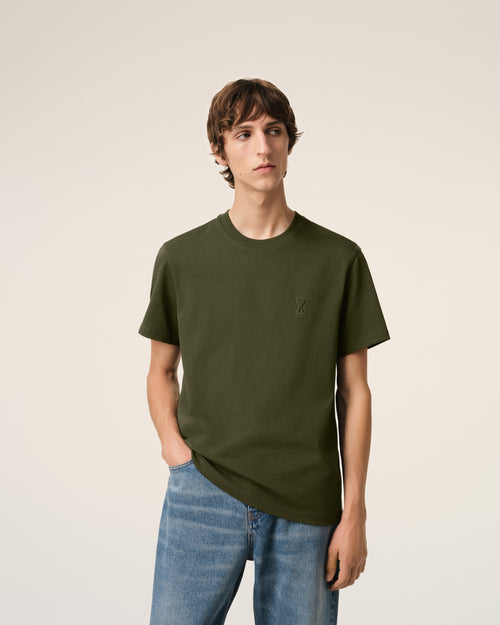 Green Cotton Ami de Coeur T-Shirt - 3 - Ami Paris