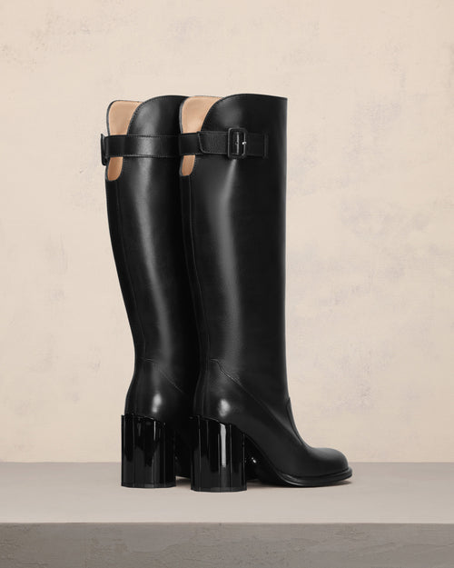 Anatomical Toe Buckled Boots - 4 - Ami Paris