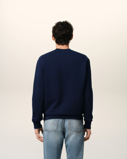 Navy Cotton Ami de Coeur Sweatshirt - 5 - Ami Paris