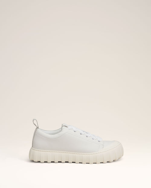 White Leather Low Top Tempo Sneakers - 2 - Ami Paris