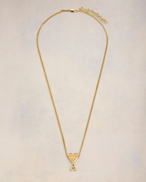 Gold Brass Ami de Coeur Pendant Necklace - SILVER - 2 - Ami Paris