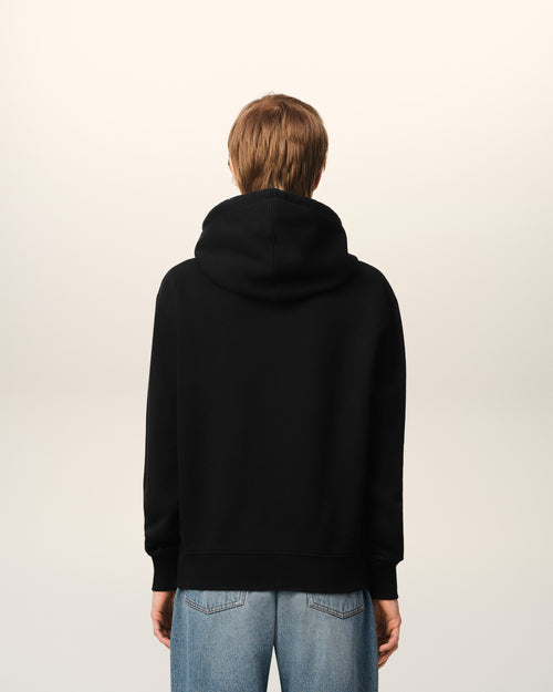 Black Cotton Ami de Coeur Hoodie - 11 - Ami Paris