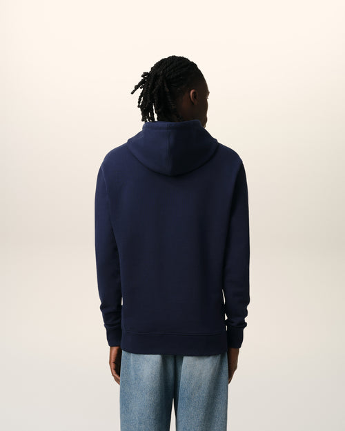 Navy Cotton Ami de Coeur Hoodie - 5 - Ami Paris