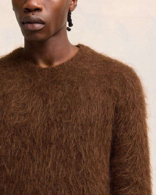 Alpaca Mohair Brushed Sweater - 4 - Ami Paris