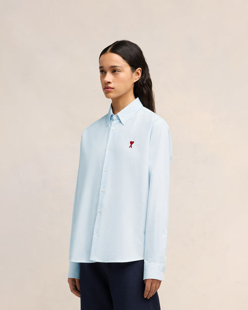 Blue Cotton Button-Down Ami de Coeur Shirt - 12 - Ami Paris