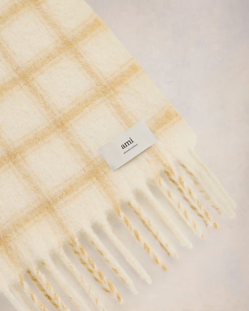 Checkered Ami Label Scarf - 3 - Ami Paris