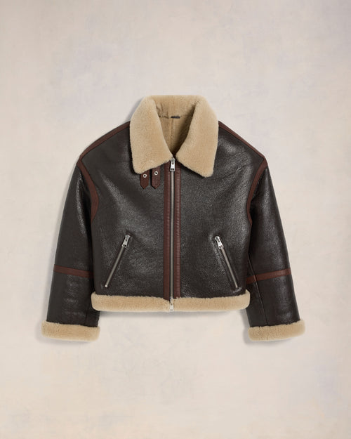 								Shearling Zipped Jacket - 3							 - Ami Paris