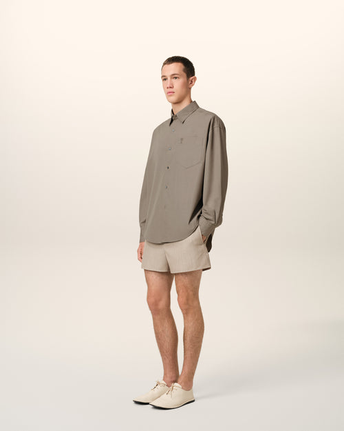 Beige Cotton Ami de Coeur Boxy Shirt - 6 - Ami Paris