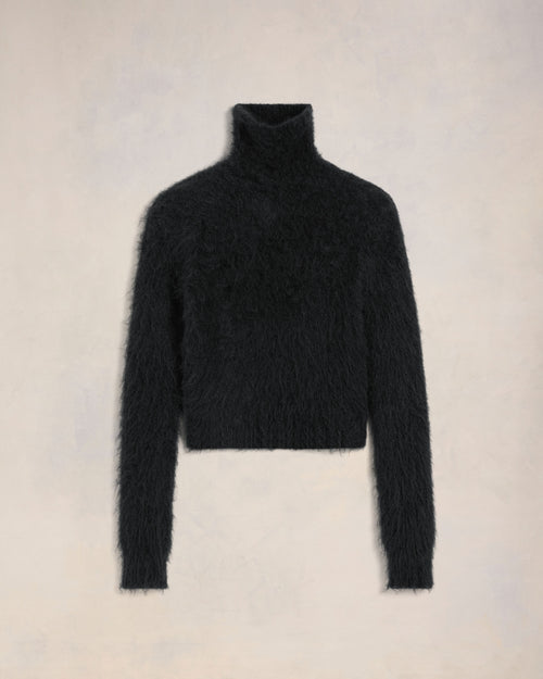 Alpaca Mohair Brushed Sweater - BEIGE - Ami Paris