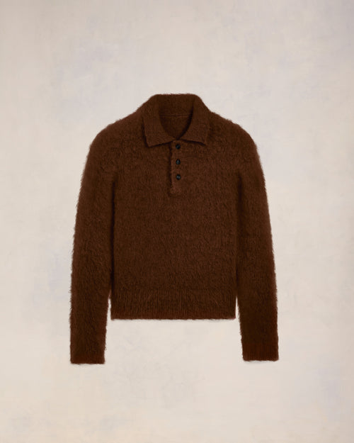 Alpaca Mohair Brushed Polo - 2 - Ami Paris