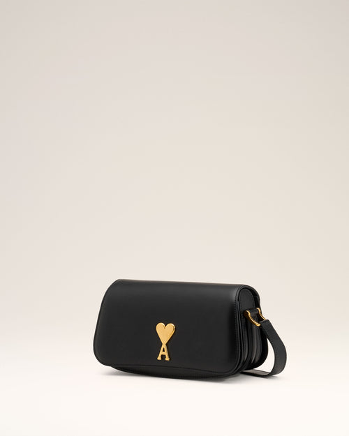 Black Leather Shoulder Bag Paris Paris Bag - 9 - Ami Paris