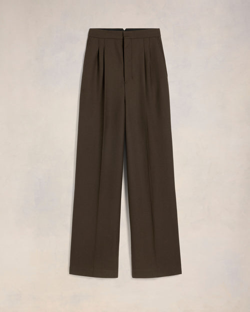 High Waist Large Trousers - BLACK - Ami Paris