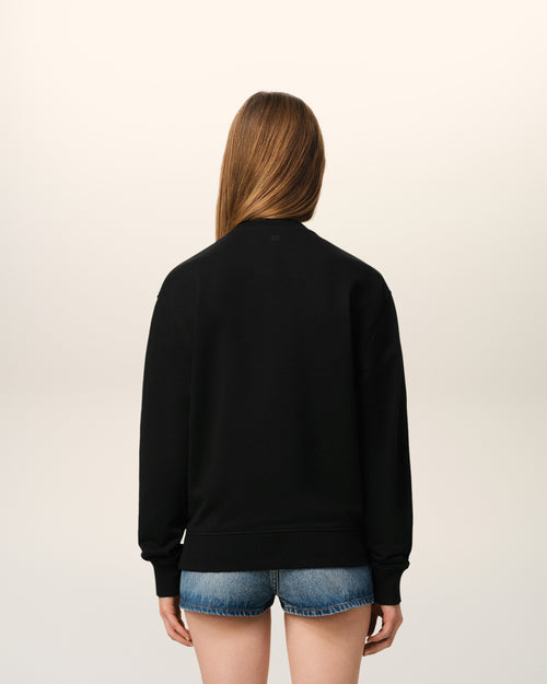 Black Cotton Ami de Coeur Sweatshirt - 11 - Ami Paris