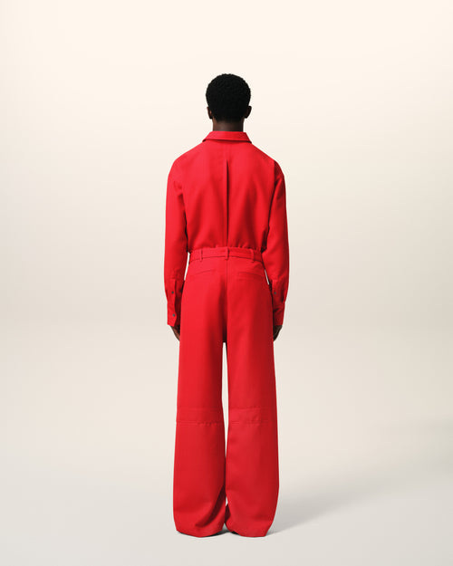 Red Wool Cargo Trousers - 4 - Ami Paris