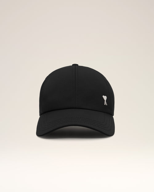 Black Twill Ami de Coeur Stud Cap - 10 - Ami Paris