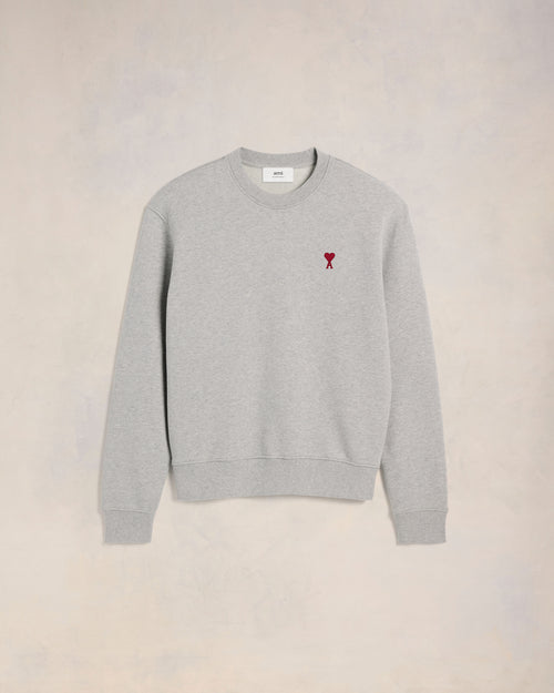 Grey Cotton Ami de Coeur Sweatshirt - 4 - Ami Paris