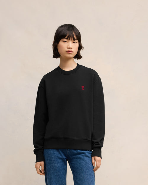 							Sweatshirt Noir Ami de Coeur En Coton - 3						 - Ami Paris