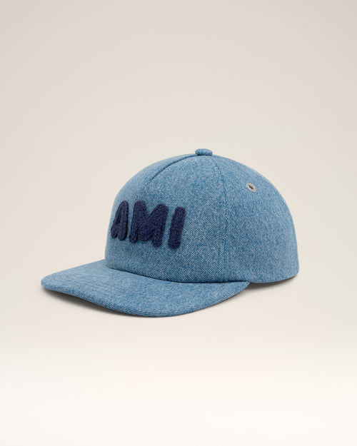 Blue Cotton Ami Paris Patch Trucker Cap - 1 - Ami Paris