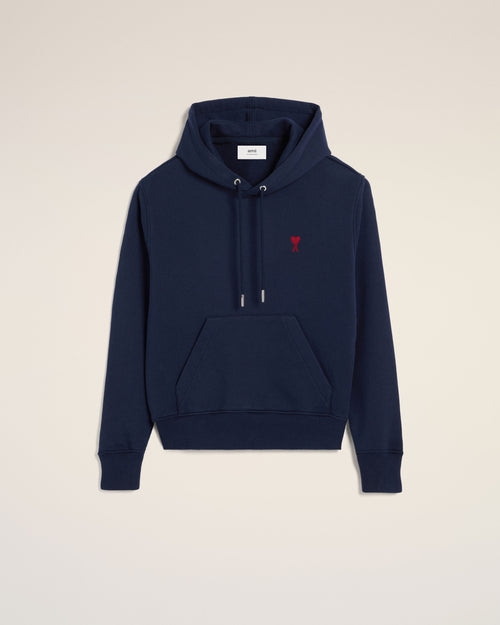 								Hoodie Bleu Marine Ami de Coeur En Coton - 3							 - Ami Paris