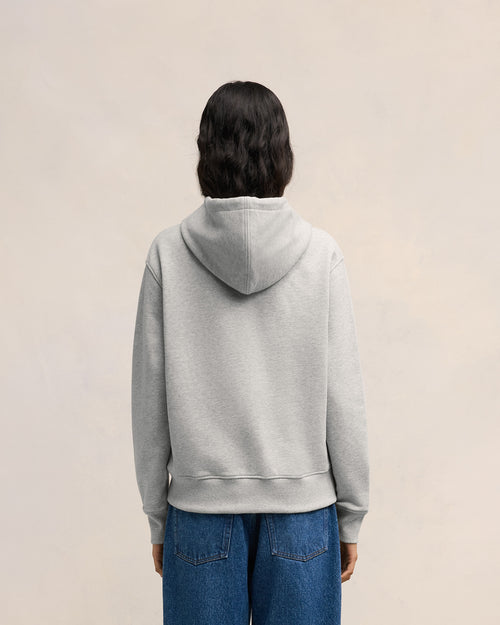 Hoodie Gris Zippé Ami de Coeur En Coton - 10 - Ami Paris