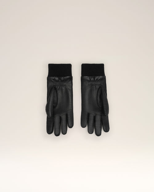 Ami de Coeur Leather Patch Gloves - 2 - Ami Paris