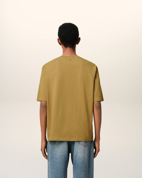 Ami de Coeur T-Shirt aus Baumwolle in Mustard - 5 - Ami Paris