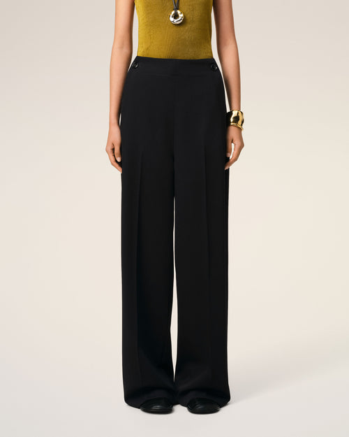 Black Wool Sailor Trousers - 3 - Ami Paris