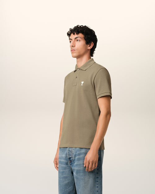 Green Cotton Ami de Coeur Polo Shirt - 6 - Ami Paris