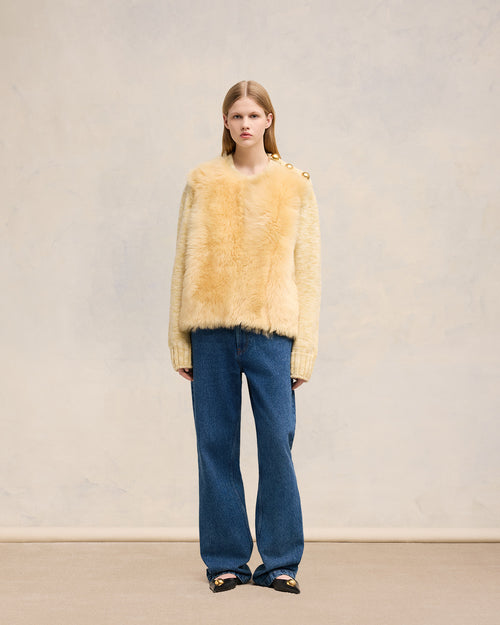 							Shearling Crew Neck Sweater - 3						 - Ami Paris