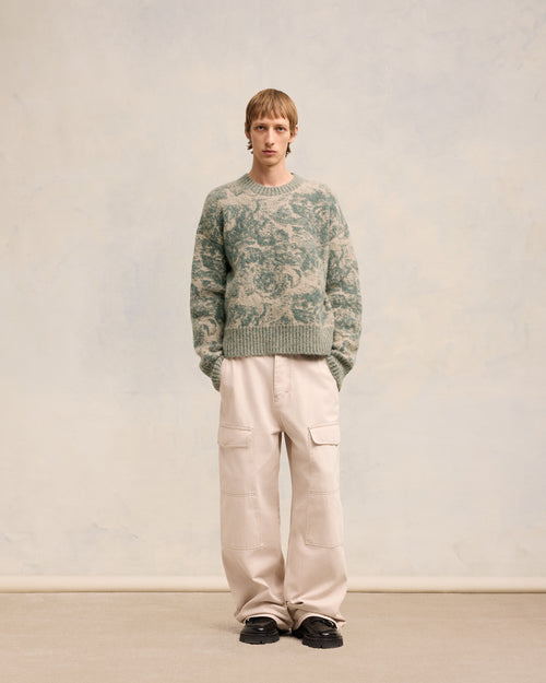 Alpaca Mohair Jacquard Crewneck - 1 - Ami Paris