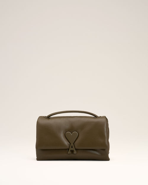 								Khaki Leather Voulez-Vous Bag - 3							 - Ami Paris