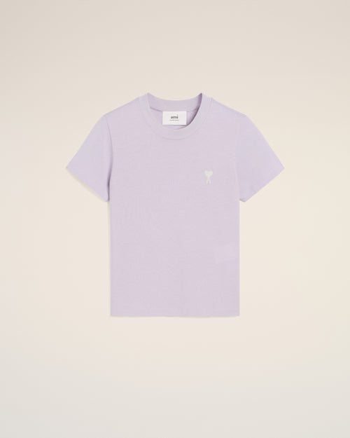 								Purple Cotton Cropped T-Shirt - 3							 - Ami Paris