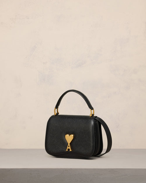 Black Leather Top Handle Paris Paris Bag - 9 - Ami Paris