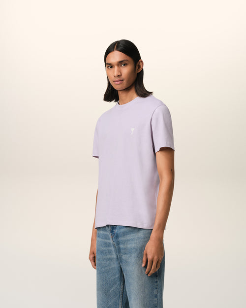 Purple Cotton Ami de Coeur T-Shirt - 6 - Ami Paris