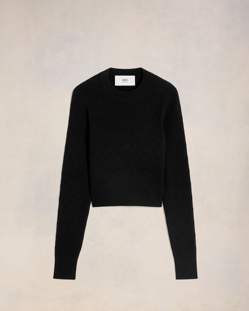 Ami de Coeur Pointelle Crew Neck Sweater - 4 - Ami Paris