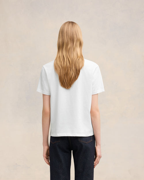 White Cotton Ami de Coeur T-Shirt - 11 - Ami Paris