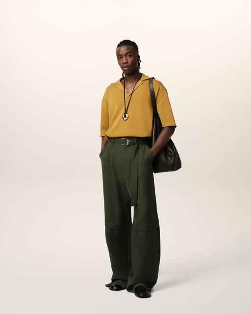 Green Wool Cargo Trousers - 2 - Ami Paris