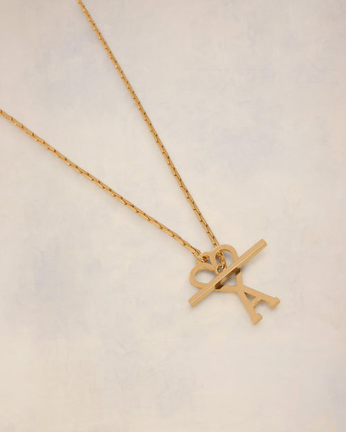 Gold Brass Ami de Coeur Chain Necklace - 4 - Ami Paris