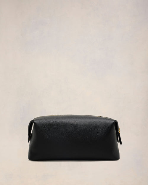 									Black Leather Paris Paris Toiletry Pouch - 3								 - Ami Paris