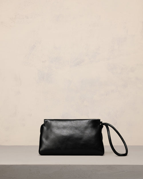 Black Leather Voulez-Vous Pouch - 10 - Ami Paris