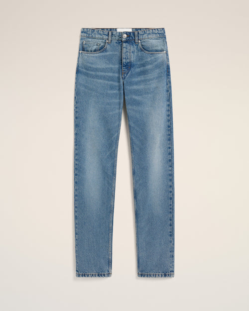 Classic-Fit-Jeans aus blauer Baumwolle - 1 - Ami Paris