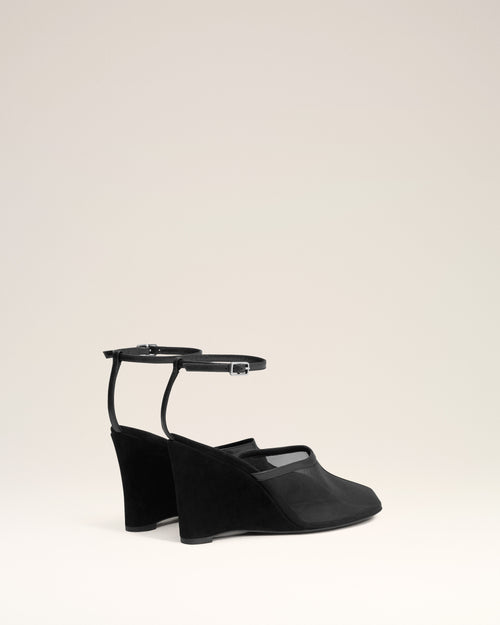 Black Wedge Mules - 4 - Ami Paris