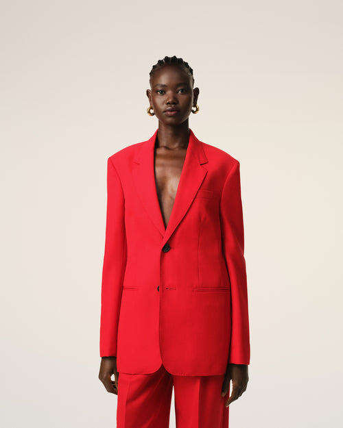 Red Wool Semi-Lined Jacket - 3 - Ami Paris