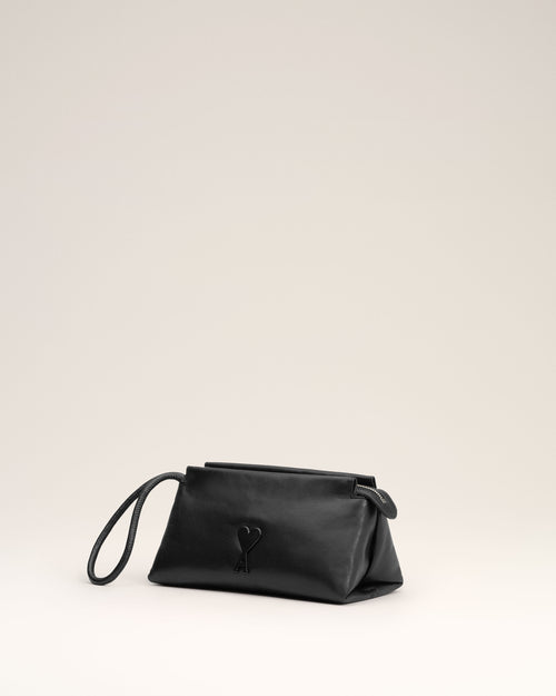 Black Leather Voulez-Vous Pouch - 8 - Ami Paris