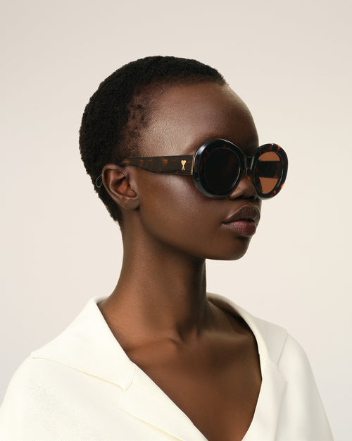 Rounded Ami de Coeur Sunglasses - 6 - Ami Paris