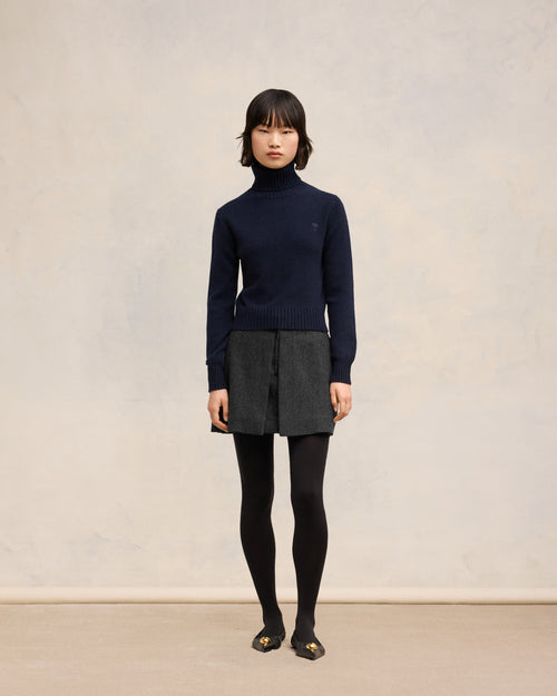 Mini Skirt With Panels - 1 - Ami Paris