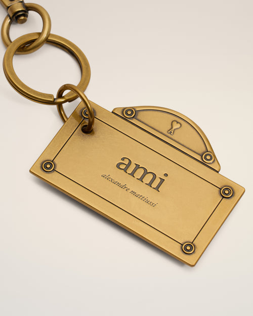 Gold Street Plate Keyring - 2 - Ami Paris