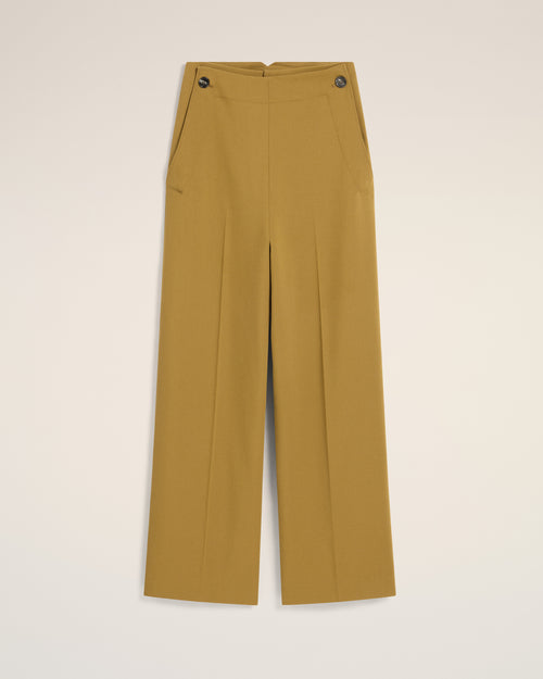 Mustard Wool Sailor Trousers - 2 - Ami Paris