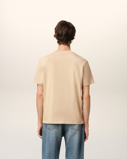 Beige Cotton Ami de Coeur T-Shirt - 5 - Ami Paris